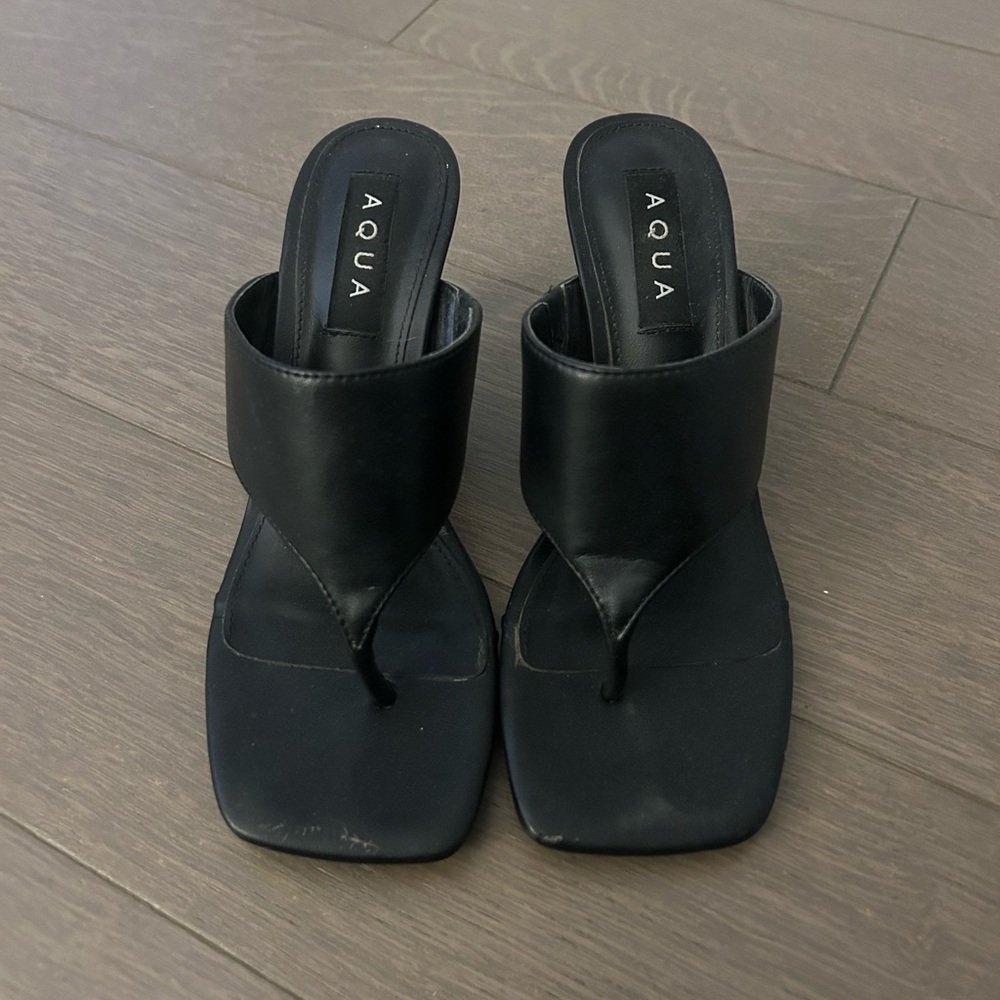 Black aqua heels size 6.5